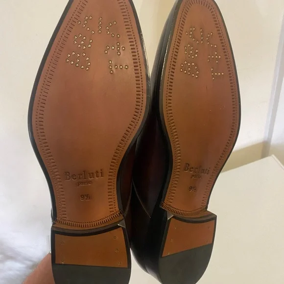 BERLUTI scrito Alexandro men brown shoes Sz 9.5 - Picture 9 of 14